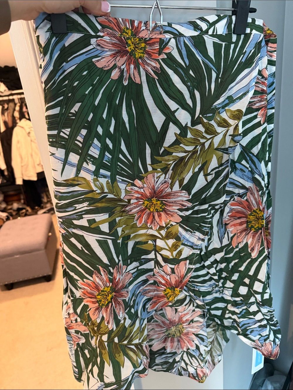 Cupshe faux wrap cover up skirt with side zip